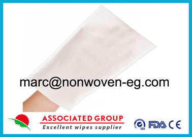 Soft 22 x 15 cm พิเศษ Spunlace Nonwoven Dry Wet Wash Glove พร้อมการเชื่อมด้วยอัลตราโซนิก