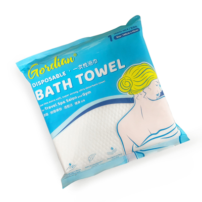 ผ้าขนหนูอาบน้ำแบบใช้แล้วทิ้ง Washcloth Napkins Super Soft แบบพกพาและระบายอากาศได้สำหรับ Travel Hotel Cotton