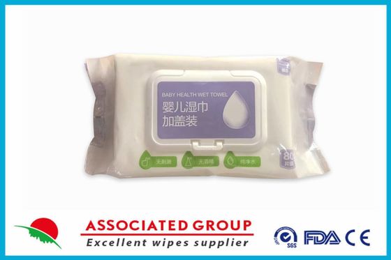 80 Count ไม่ระคายเคือง Baby Soft Wet Wipes Hypoallergenic Unscented