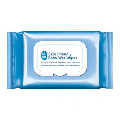 Ph Level 55 Skin Friendly Baby Wet Wipes Moisturized Around 320 Percent For Clients Logo Perfect For Baby Skin Cleansing