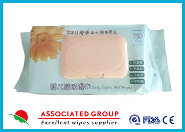 ผลิตภัณฑ์ดูแลผิวสูตรอ่อนโยน Baby Wipes ปราศจากแอลกอฮอล์ , ผ้าเช็ดทำความสะอาดออร์แกนิก Baby Wipes Soft
