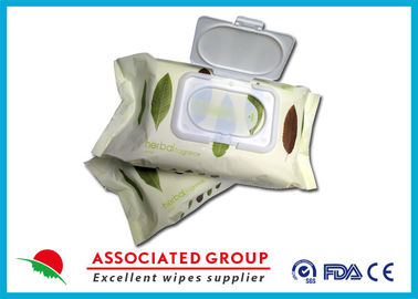 ทิชชู่เปียกเช็ดมือ/ปาก กลิ่นสมุนไพร 80PCS Flowpack With Lid