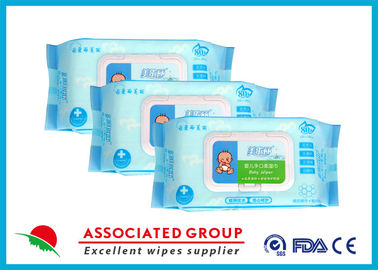 Towel Feeling Baby Wet Wipes / Wet Tissue Wipes 99% บริการ OEM ที่ย่อยสลายได้ทางชีวภาพ